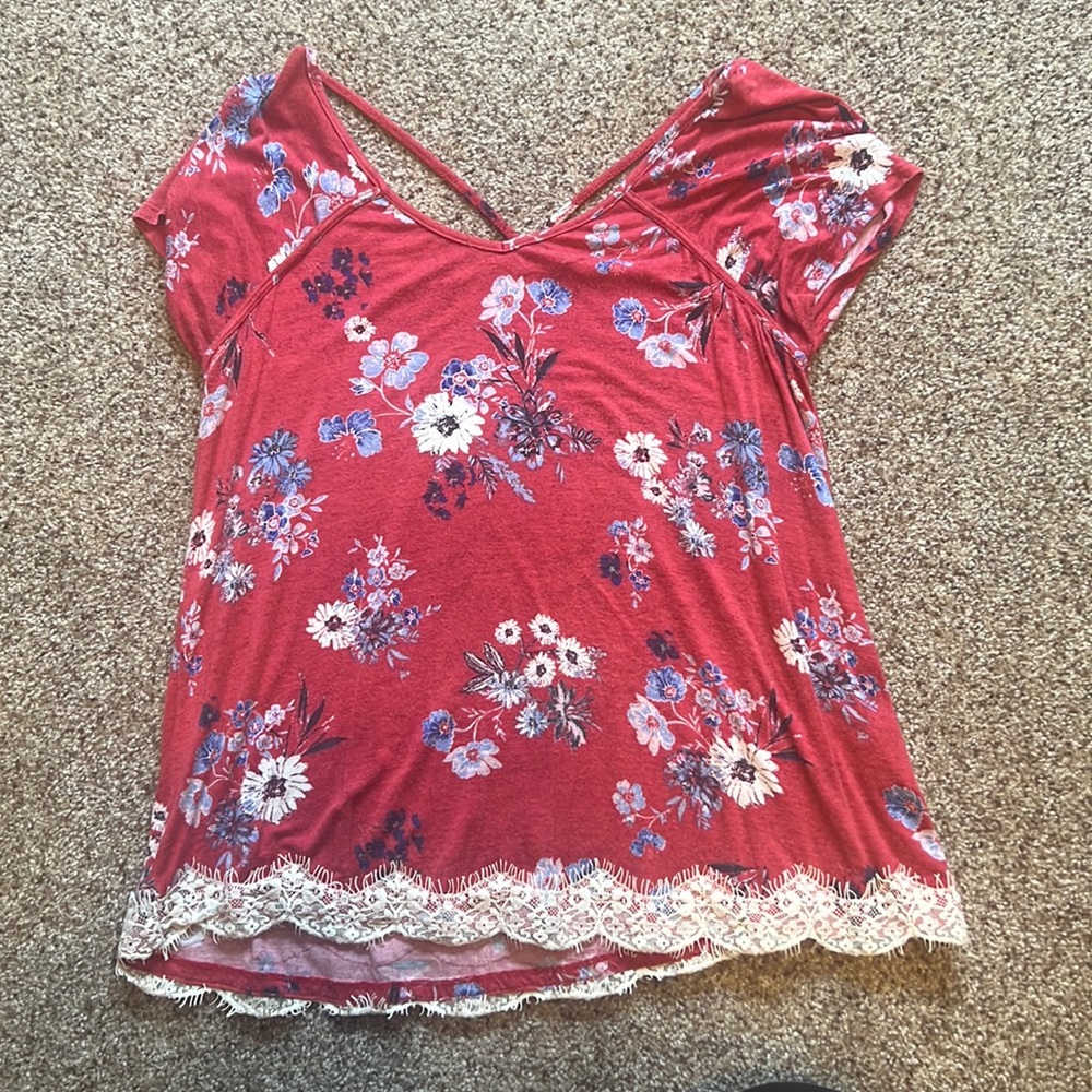 “Rewind” floral blouse